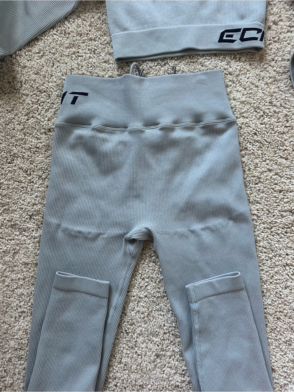 ECHT Light Gray Ribbed Set - Picture 4 of 7